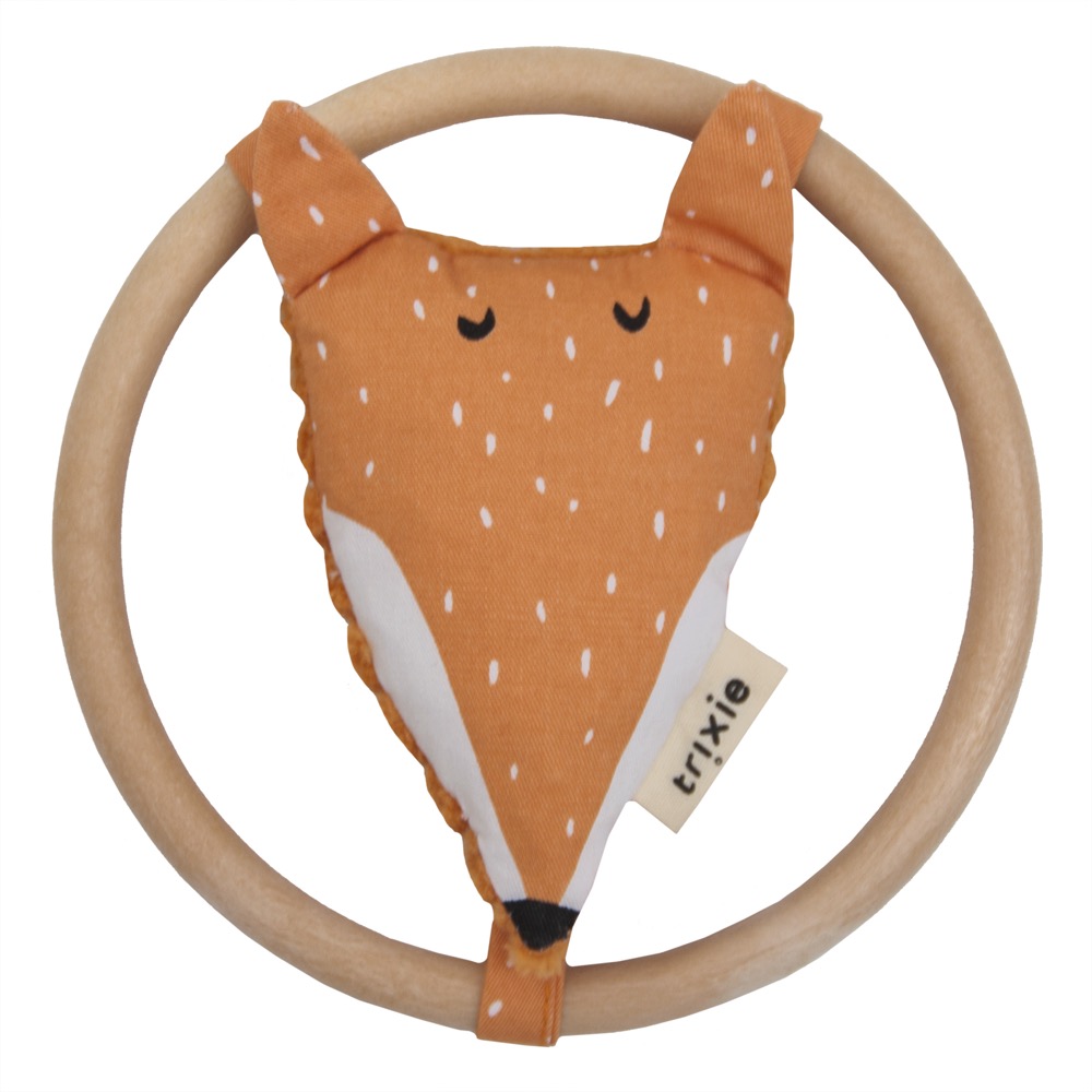 Trixie Mr. Fox Fuchs Rassel mit Holzring braun