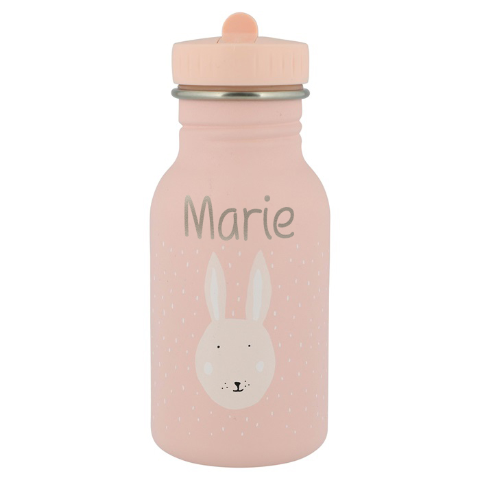 Trixie Trinkflasche aus Edelstahl Mrs Rabbit Hase 350ml personalisiert
