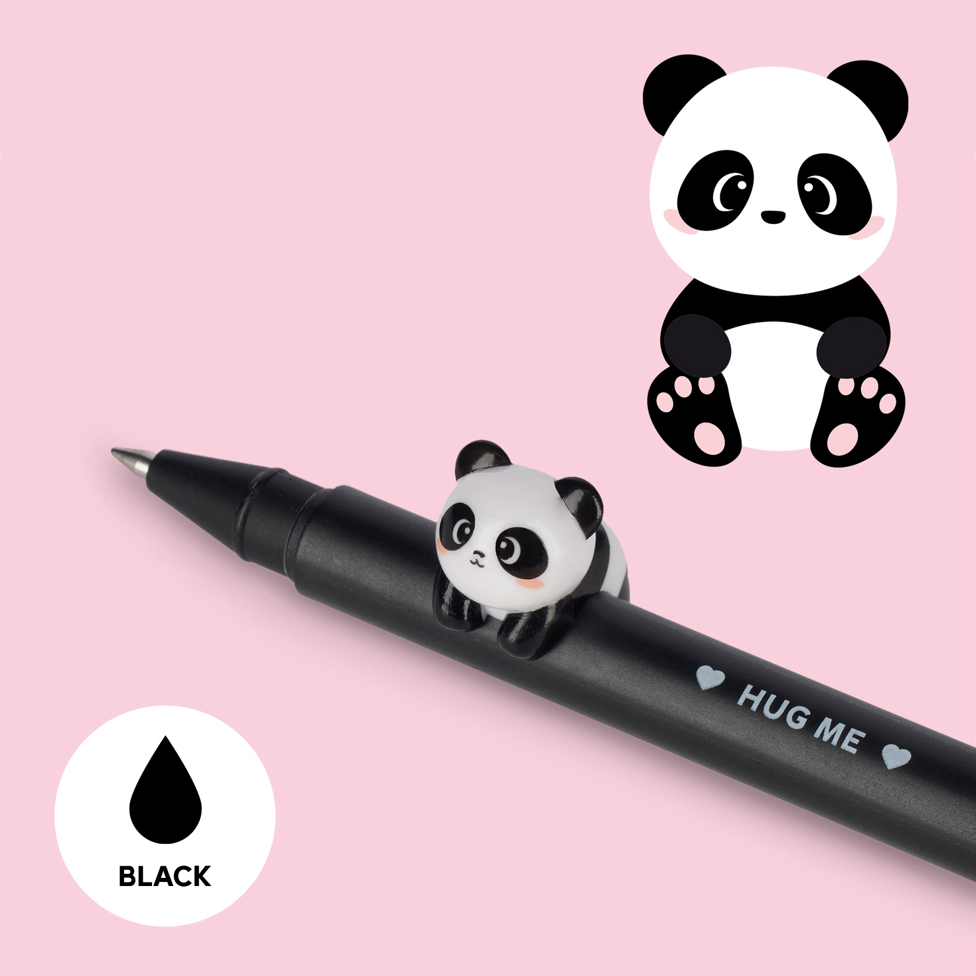 Legami Gel Stift mit Tierdeko Lovely Friends Panda