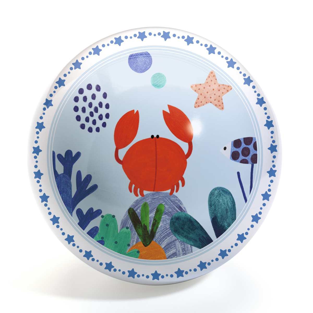 Djeco Ball Kinderball Spielball Motiv Fishee Ball Meerestiere 22 cm Djeco Ball Kinderball Spielball Motiv Fishee Ball Meerestiere 22 cm