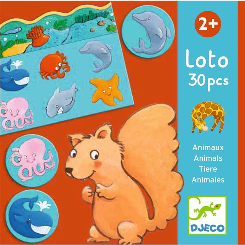 Djeco Lernspiel Lottospiel Lotto Tiere 30 Teile