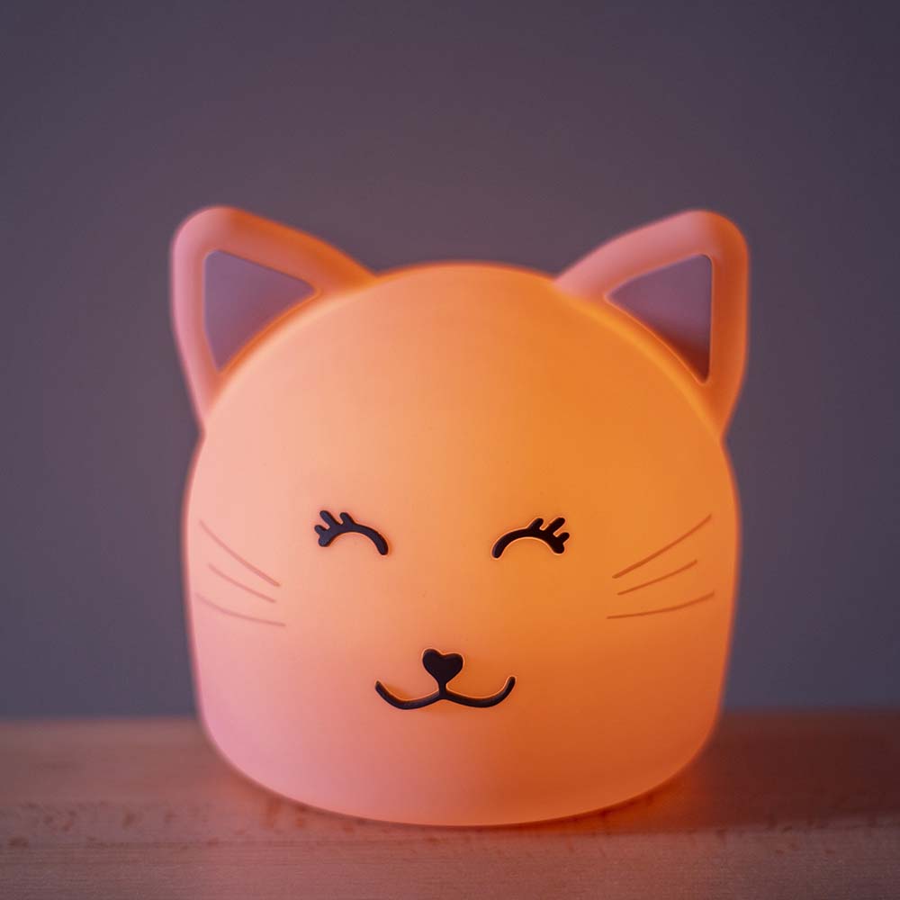 Trixie Baby Nachtlicht aus Silikon Mrs Cat Katze rosa