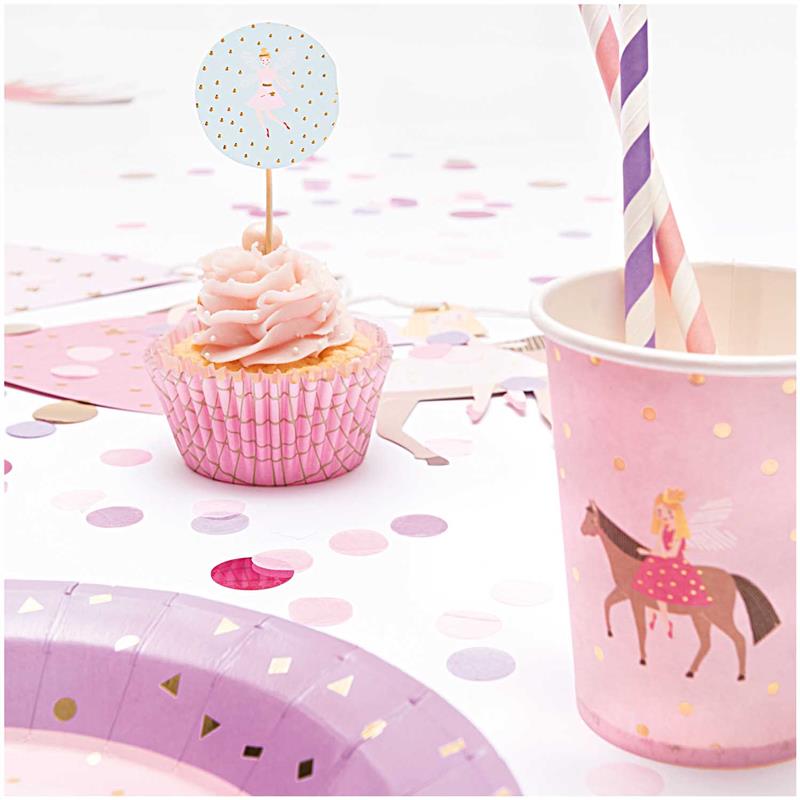 Rico Design Prinzessin Party Kerzen Set verschiedene Motive, 5 Stück