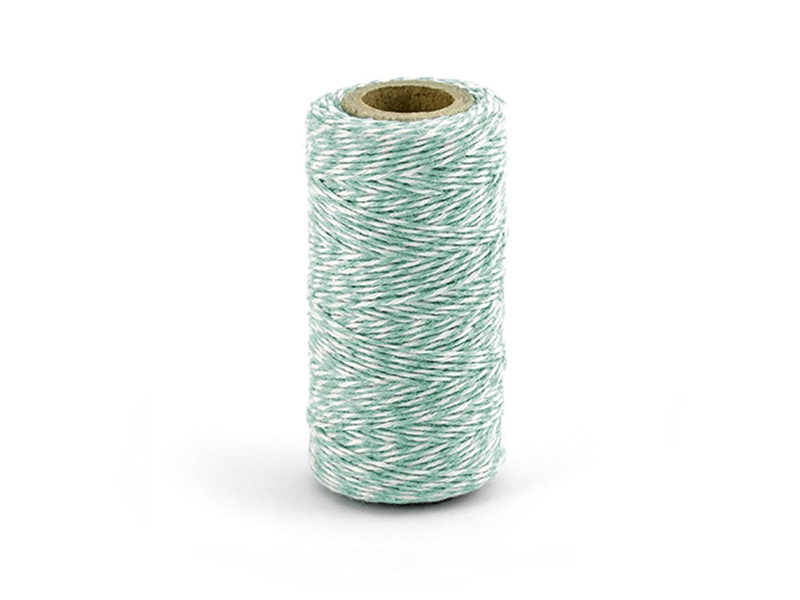 PartyDeco Bakers Twine Bäckergarn aus Baumwolle türkis 50m