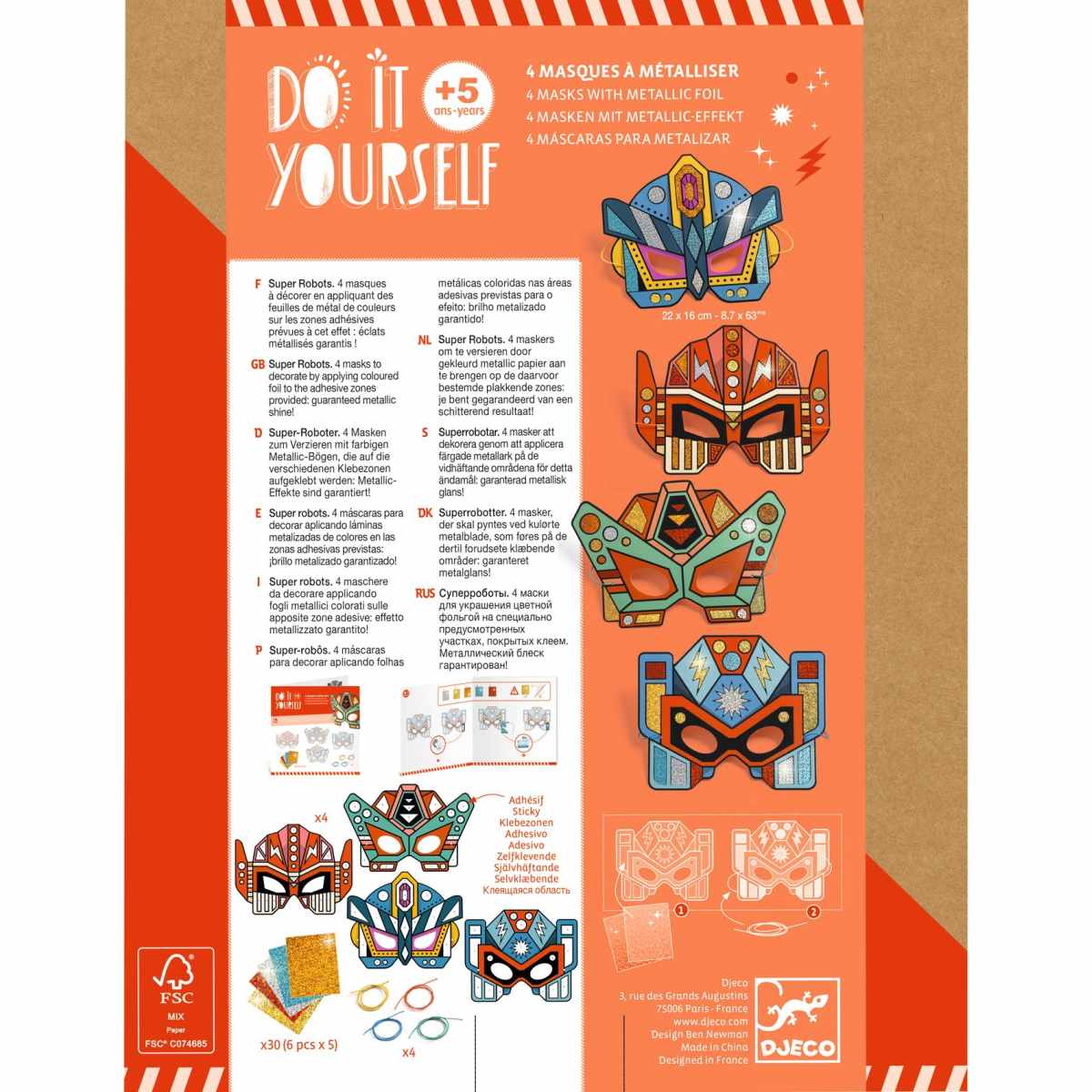 Djeco DIY Masken Super-Roboter Bastelset Djeco DIY Masken Super-Roboter Bastelset