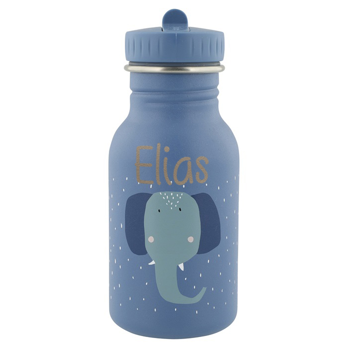Trixie Trinkflasche aus Edelstahl Mr Elephant Elefant blau 350ml personalisiert