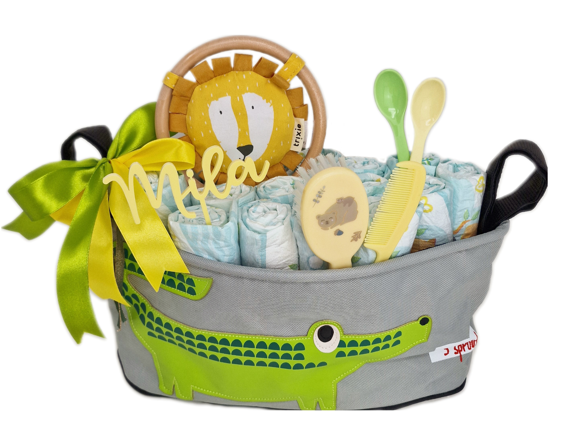Elfenstall Windeltorte 3 Sprouts Kinderwagentasche Krokodil