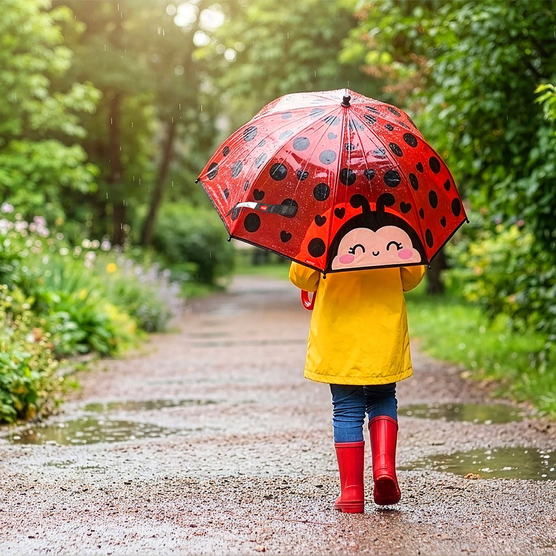 Legami Kinderregenschirm Dancin' in the Rain Ladybug Marienkäfer