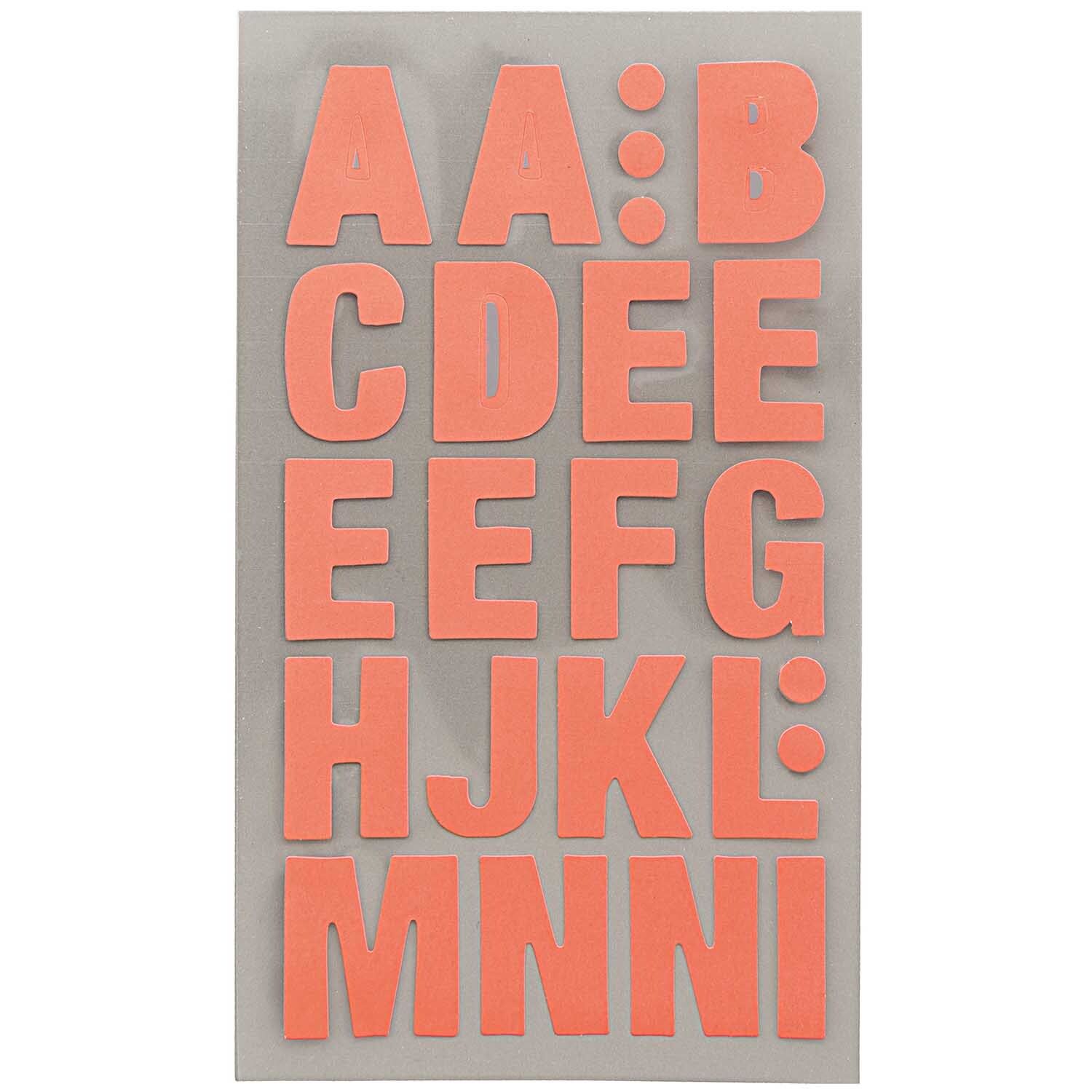 Rico Design Paper Poetry Office Sticker Aufkleber Buchstaben Neon Orange 4 Bögen