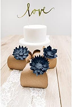 PartyDeco Hochzeitsdeko Tischdekoration Papierblumen Navy Blue Blau PartyDeco Hochzeitsdeko Tischdekoration Papierblumen Navy Blue Blau