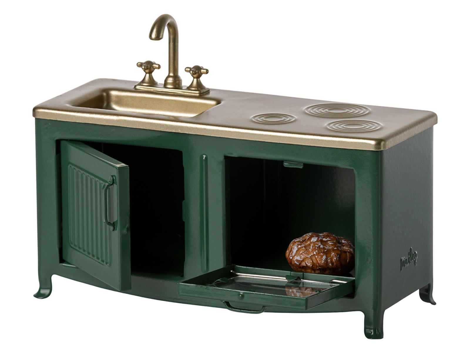 Maileg Küche Metallküche für das Puppenhaus Dunkelgrün
