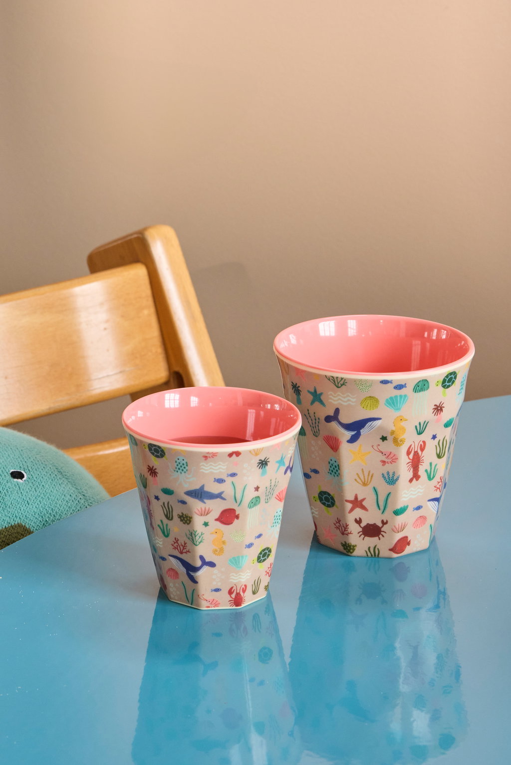 Rice Trinkbecher Melaminbecher Coral Ocean Print Medium