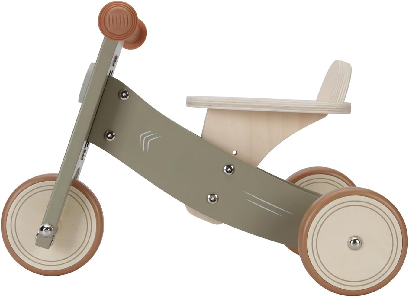 Little Dutch Dreirad aus Holz Holzdreirad olive grün Little Dutch Dreirad aus Holz Holzdreirad olive grün