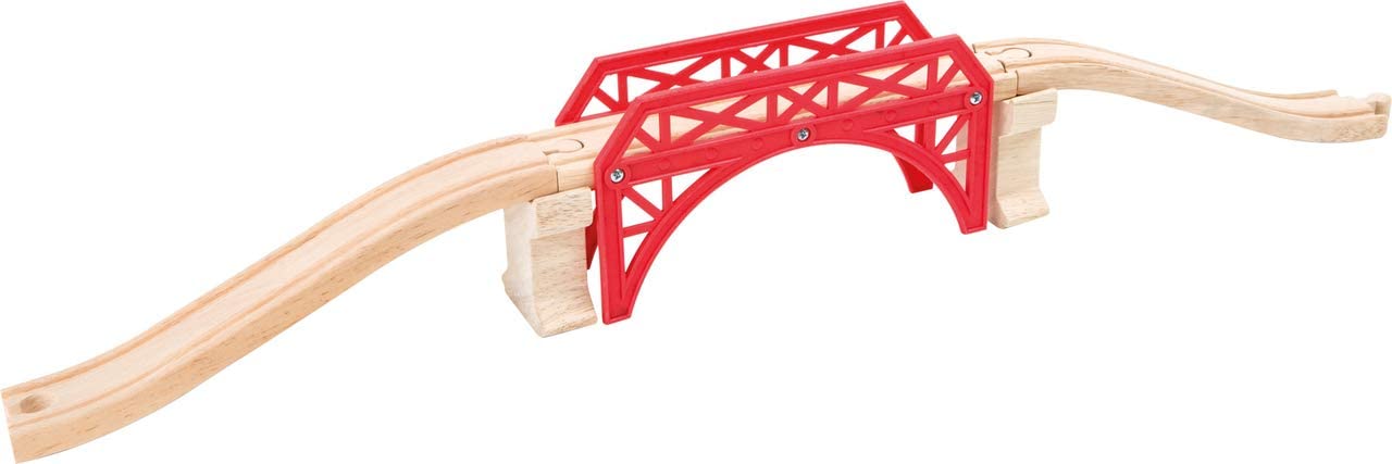 Small Foot Eisenbahnbrücke mit Geländer aus Holz