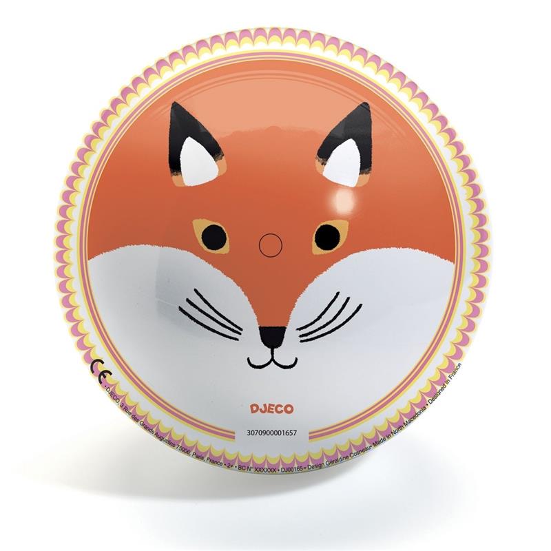 Djeco Ball Kinderball Spielball Motiv Bär und Fuchs 22 cm