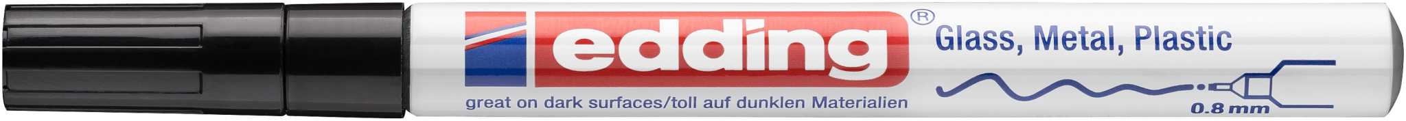 Edding 780 Lackmalstift schwarz für Glas, Metall, Plastik 0,8mm