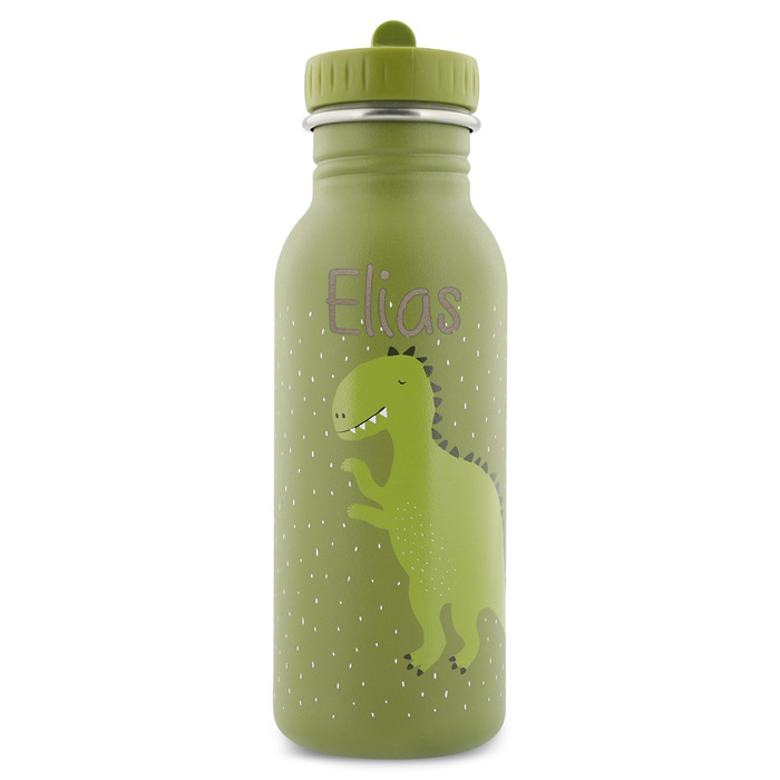 Trixie Trinkflasche aus Edelstahl Mr Dino Grün 500ml personalisiert