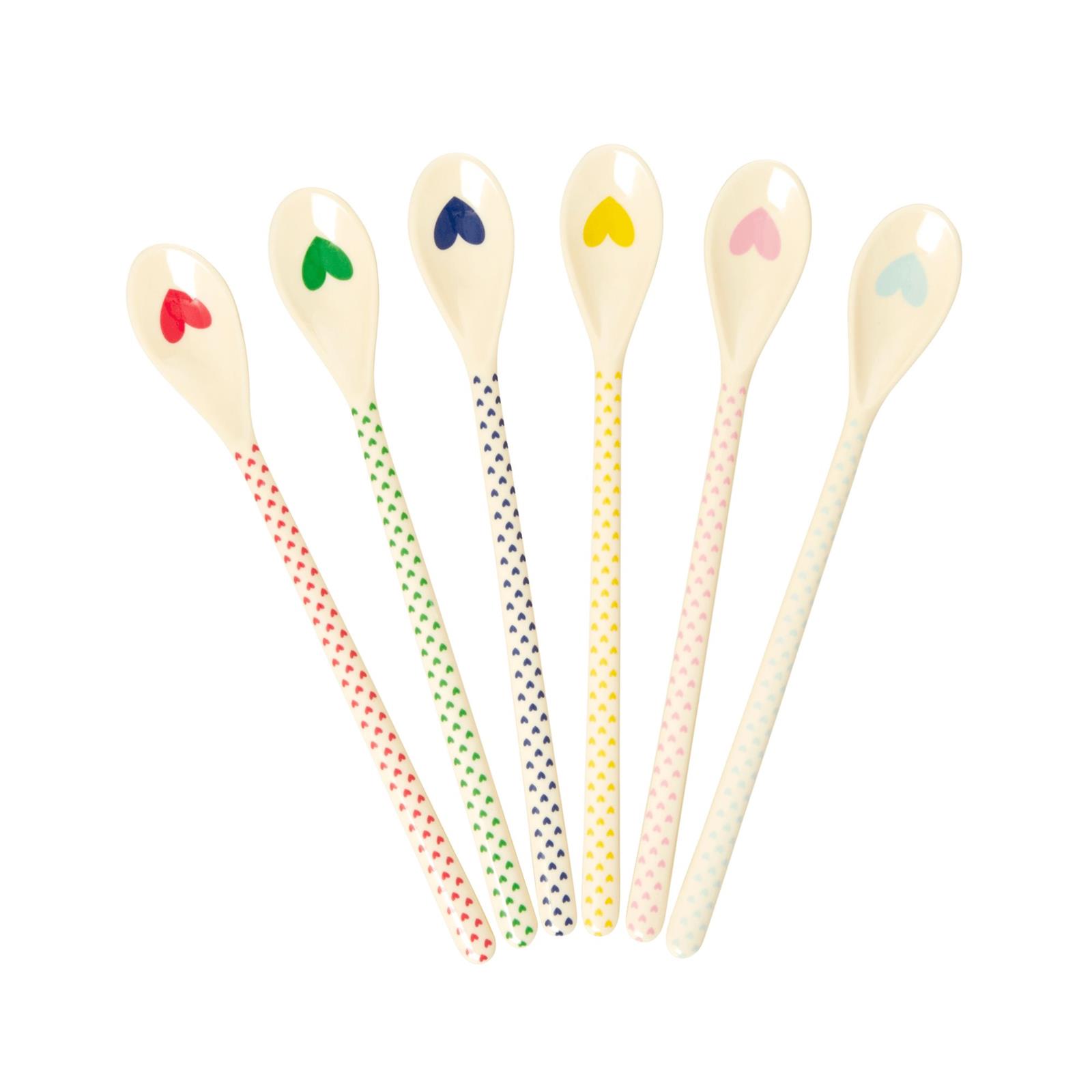 Rice Latte Melaminlöffel Löffel Favorite Hearts, Set von 6