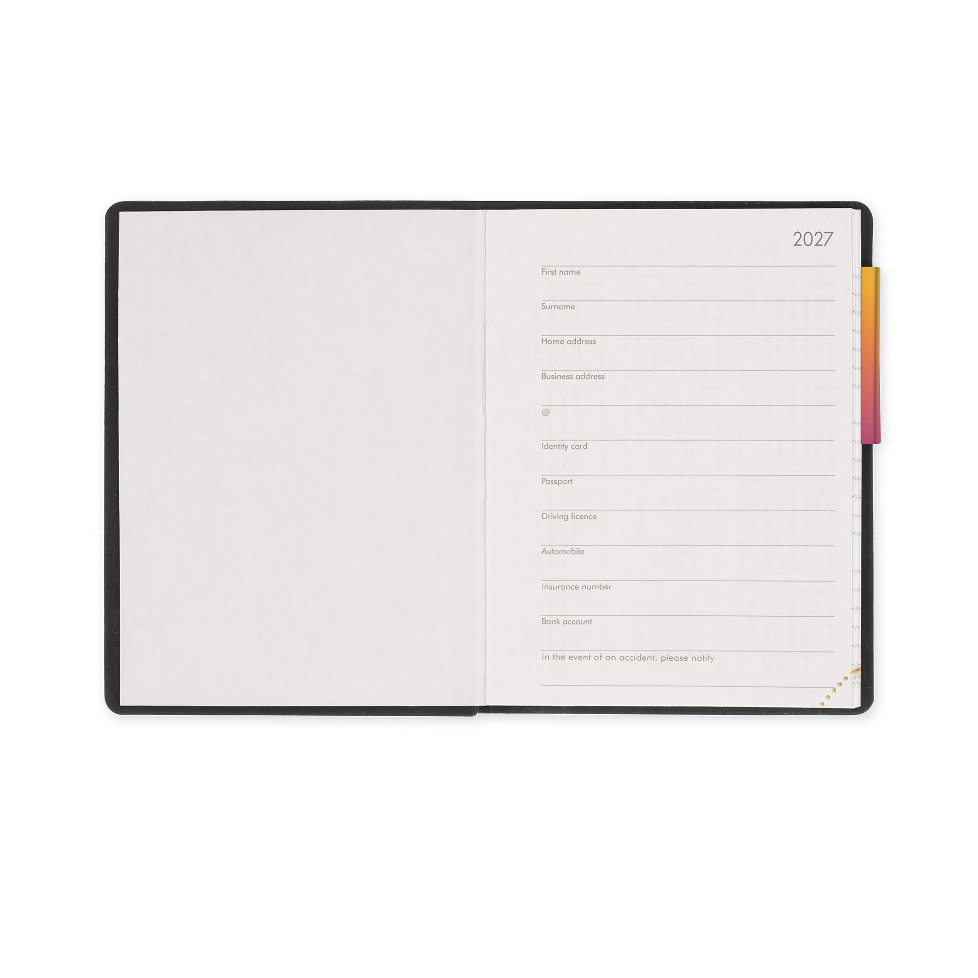 Legami Kalender Terminplaner für 12 Monate Wochenübersicht Mini 2027 Sunset Vibes