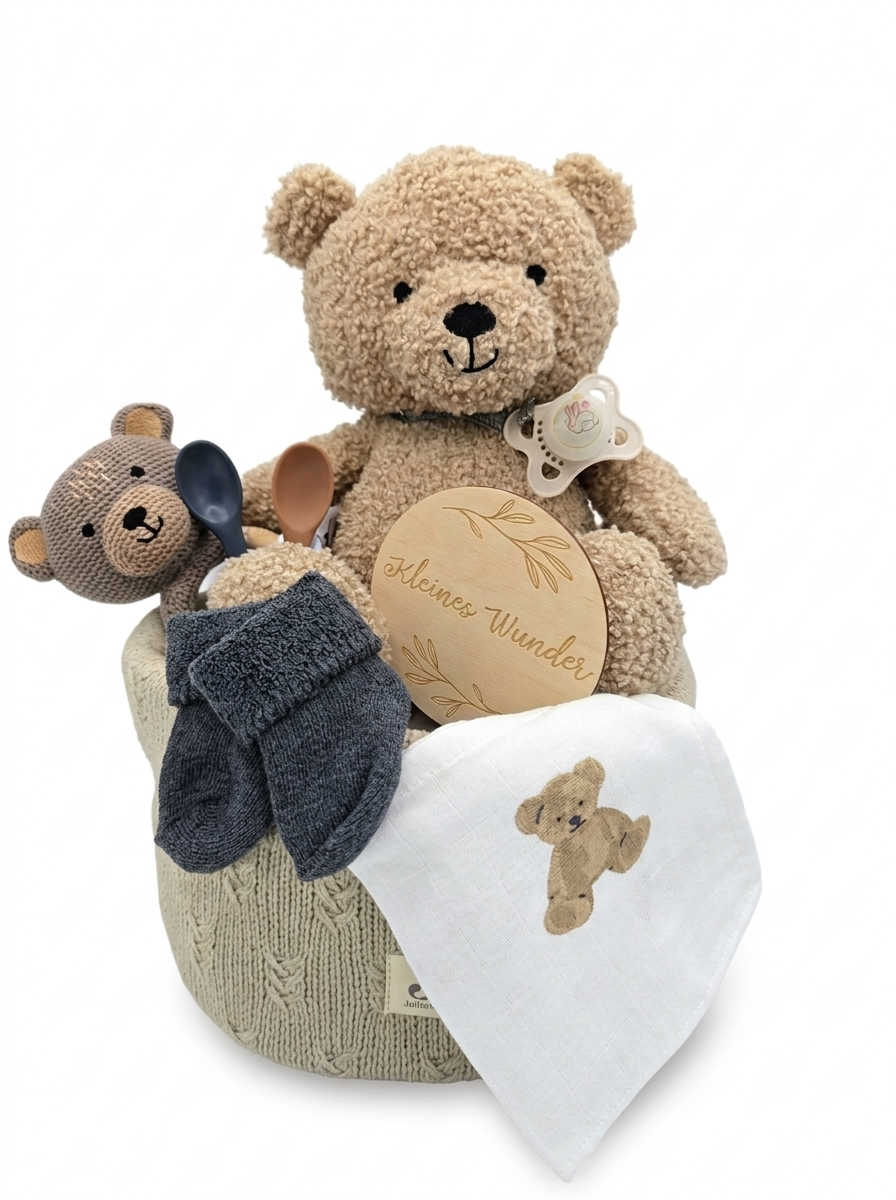 Windeltorte Pamperstorte Teddy in Jollein Utensilo unisex