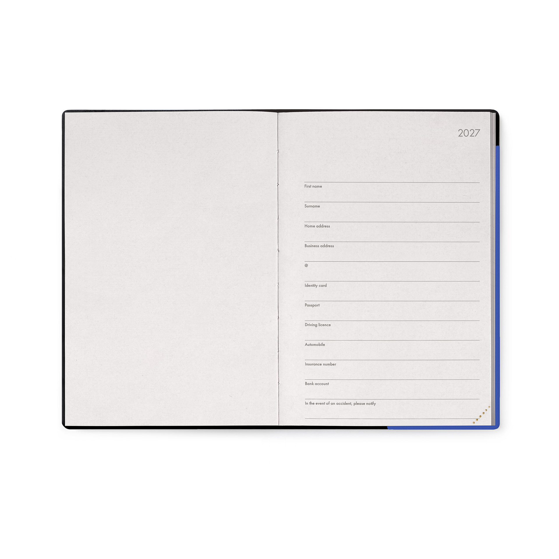 Legami Terminplaner 12 Monate mit Notizbuch M 2027 Eclectic Blue