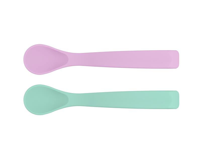 EcoViking Baby-Löffel aus Silikon 2 er Set rosa + mint grün EcoViking Baby-Löffel aus Silikon 2 er Set rosa + mint grün