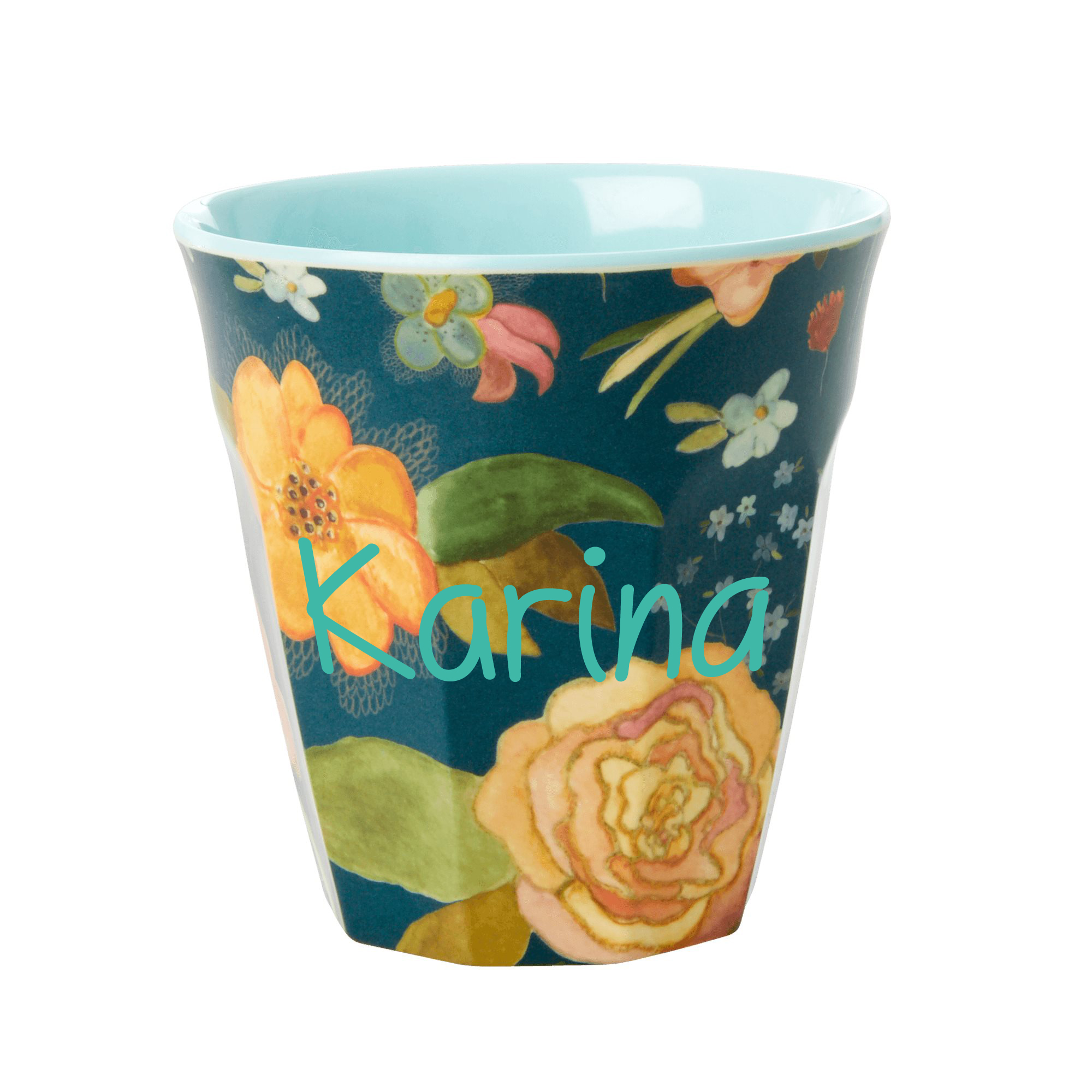 Elfenstall Rice Becher mit Wunsch-Namen personalisiert Medium Selma Flower Blume