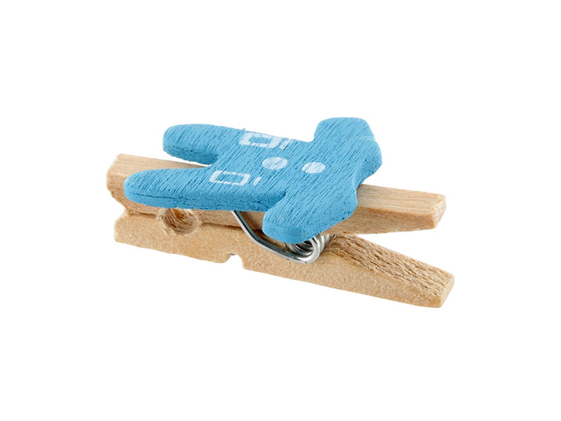 Elfenstall Kleine Mini Holz Wäscheklammern / Holzklammer Hose Türkis