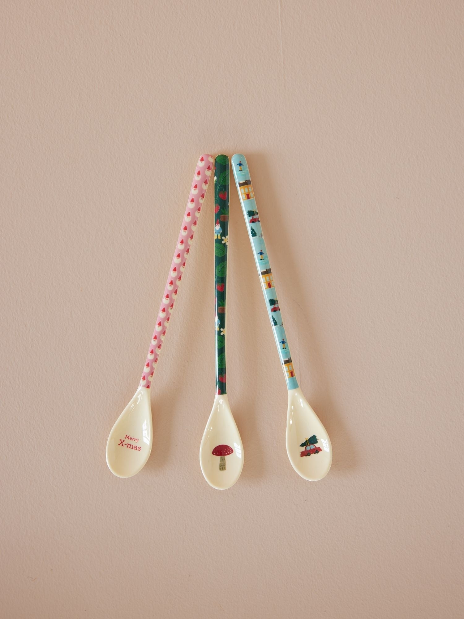 Rice Latte Melaminlöffel Lattelöffel XMas Weihnachten Happy Holiday Print