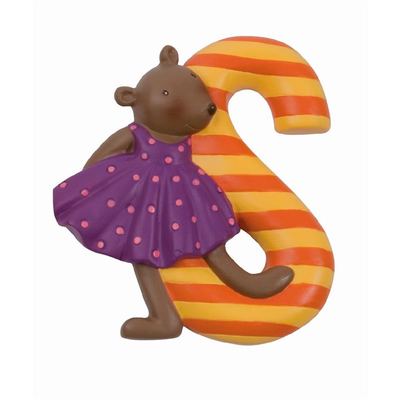 Moulin Roty Buchstabe S mit Maus Orange gestreift