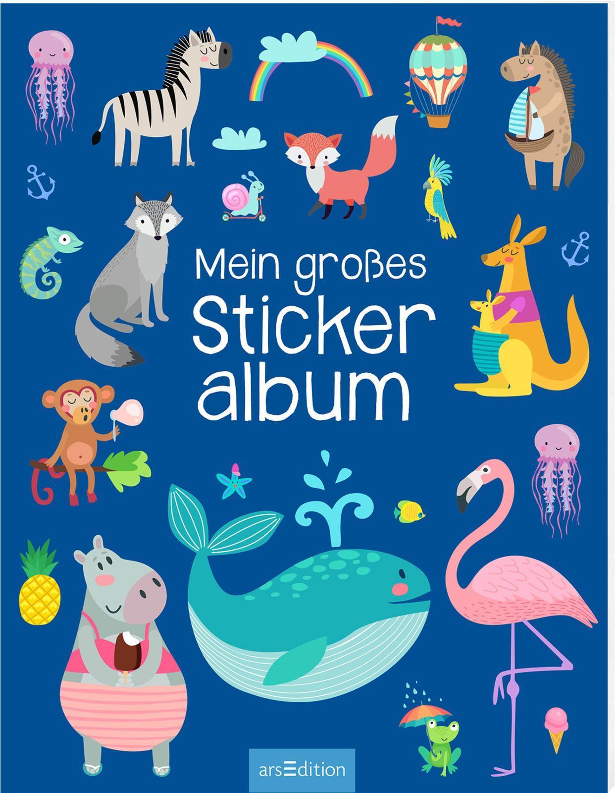 Mein großes Stickeralbum Tiere