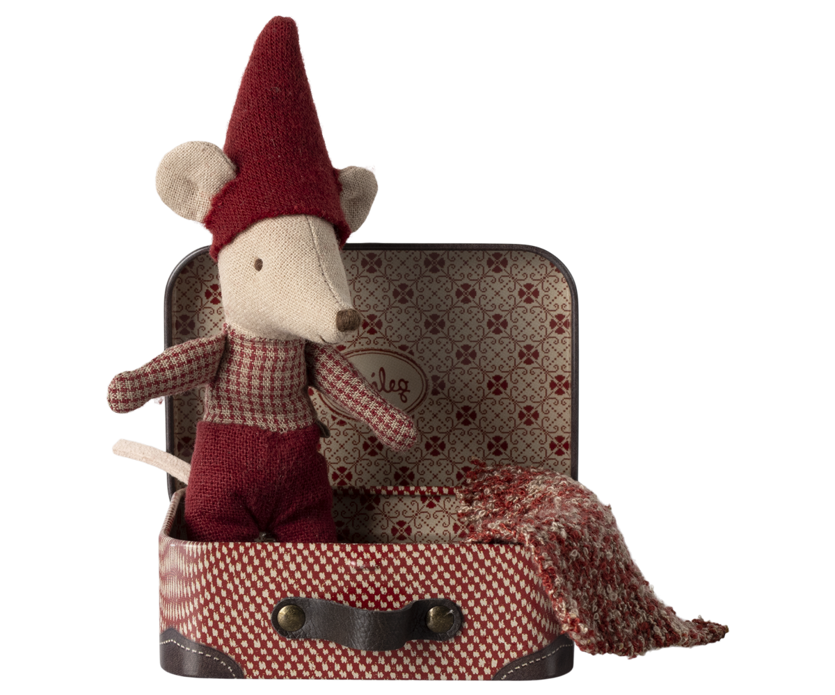Maileg Weihnachtsmaus Baby Babymaus im Koffer