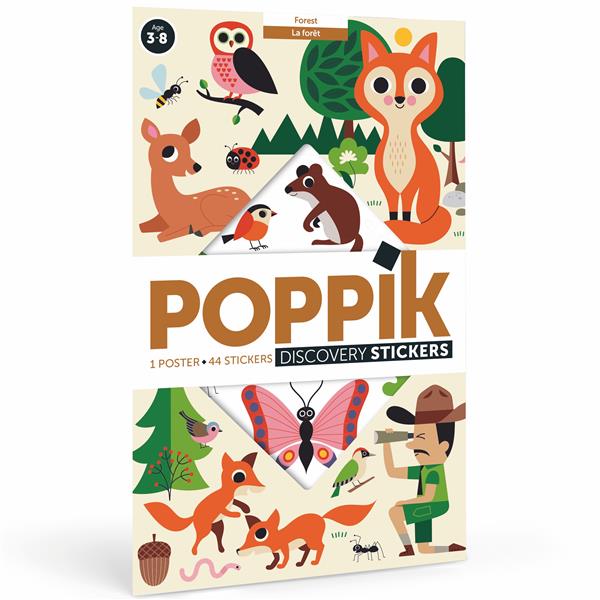 Poppik Stickerposter Discovery 1 Poster + 60 Sticker Im Wald 3-8 J. Poppik Stickerposter Discovery 1 Poster + 60 Sticker Im Wald 3-8 J.