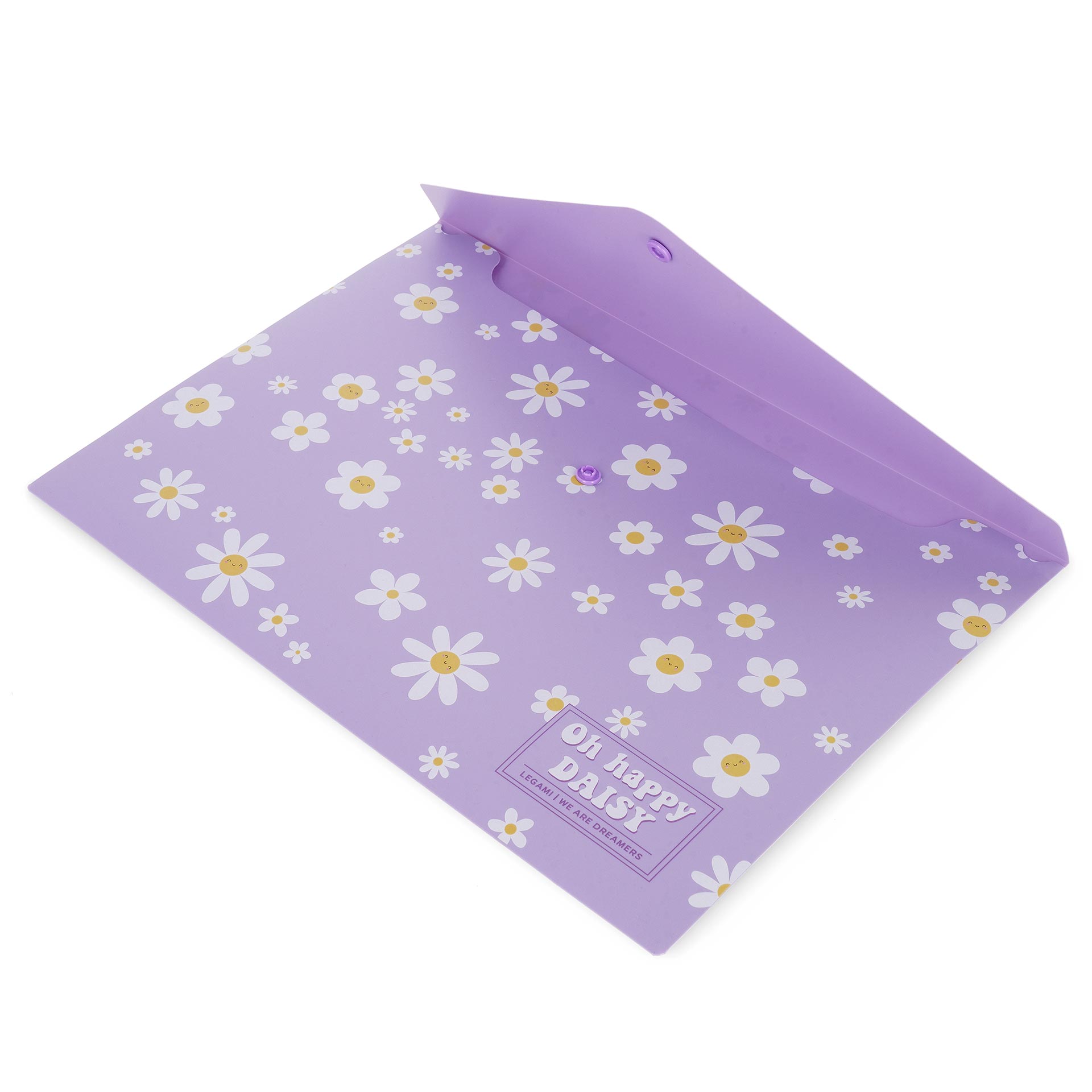 Legami Dokumententasche mit Druckverschluss A4 lila Blumen