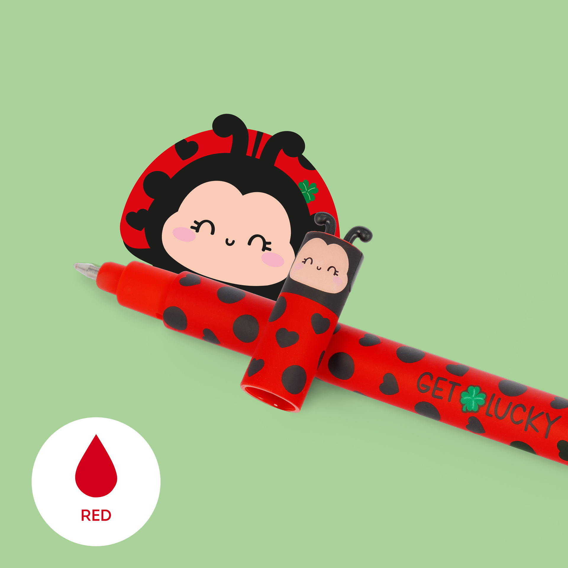 Legami Löschbarer Gelstift Gel Pen Ladybug Marienkäfer