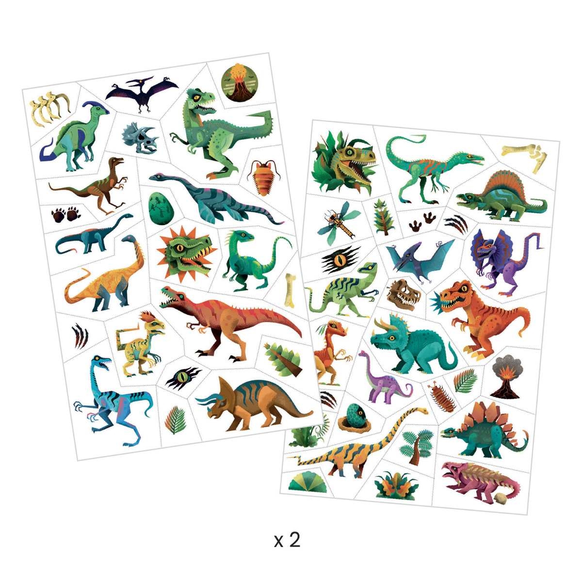 Djeco Kinder-Tattoos Motiv Dinosaurier