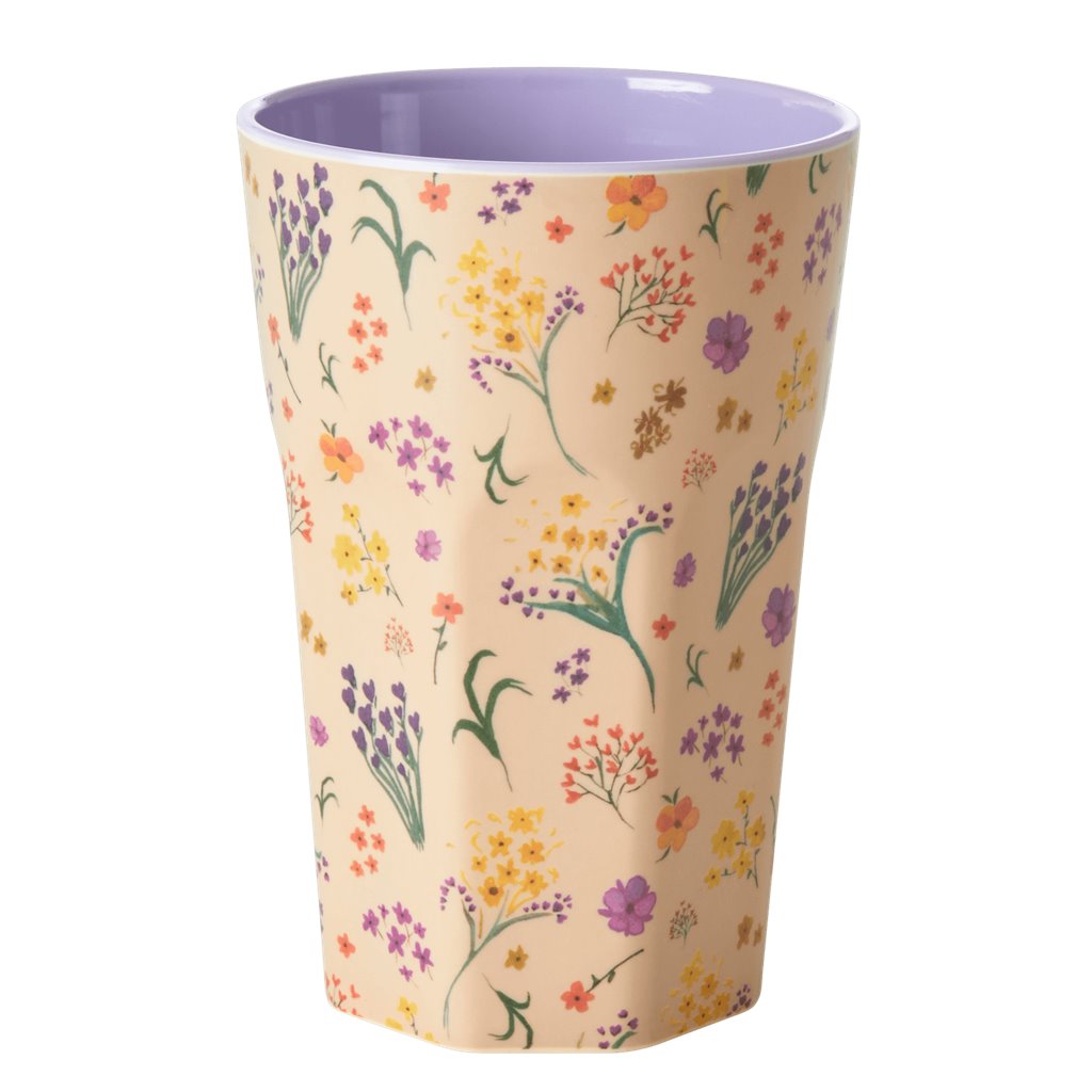 Rice Becher Trinkbecher aus Melamin Wild Flower Print large tall