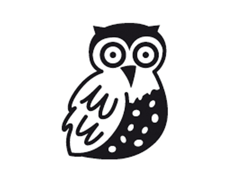 Ministempel Kinderstempel Stempel mit Griff aus Holz Eule Owl