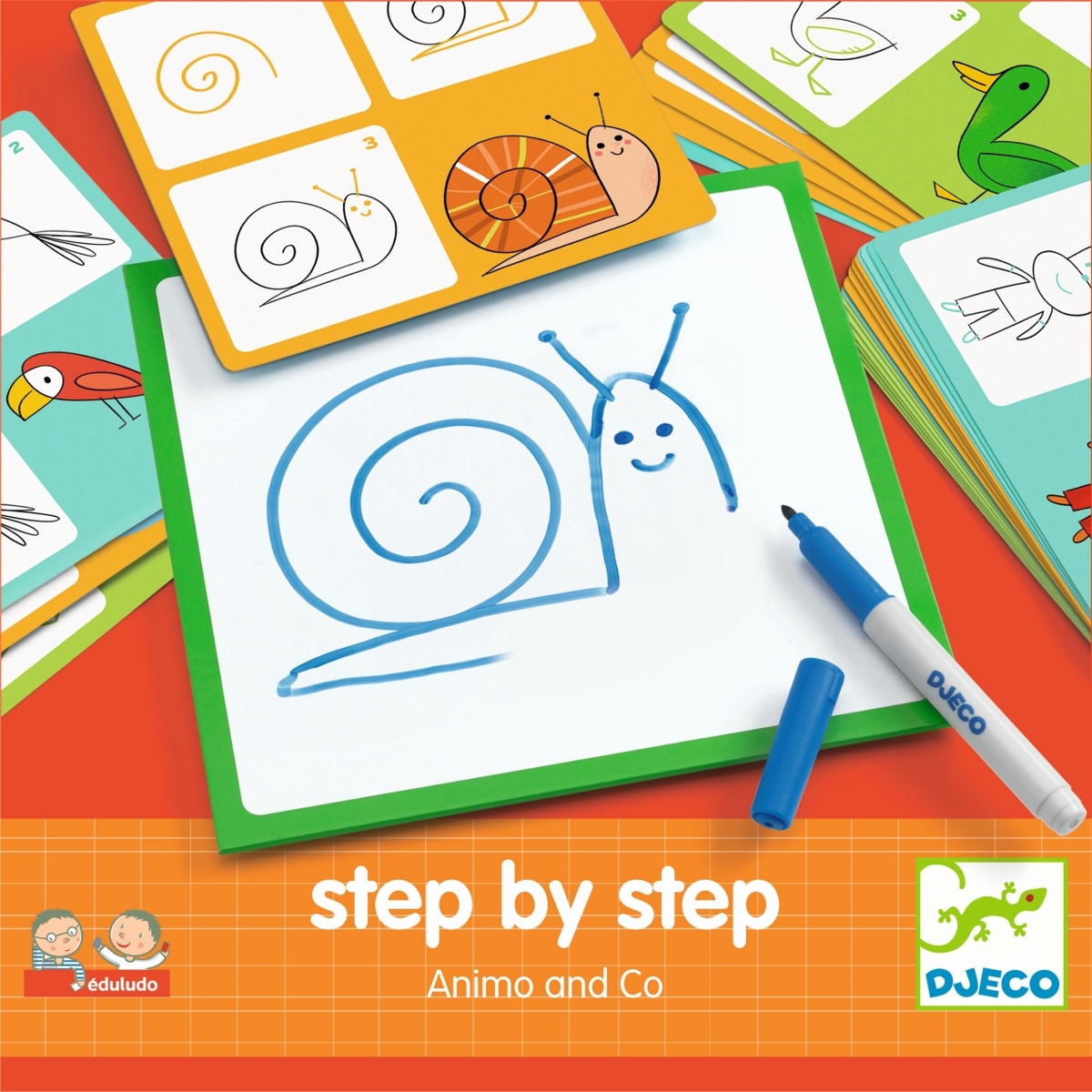 Djeco Lernspiel Step by Step - Tiere und Co.