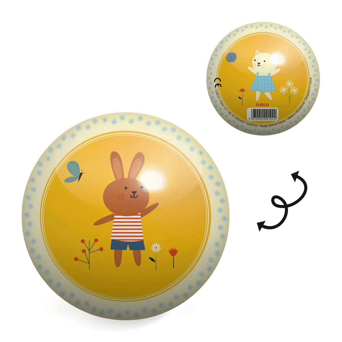 Djeco Ball Kinderball Spielball Sweety Ball klein 12 cm