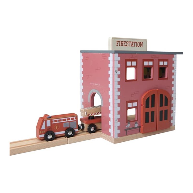 Little Dutch Holzeisenbahn Erweiterung - Feuerwehrhaus Little Dutch Holzeisenbahn Erweiterung - Feuerwehrhaus