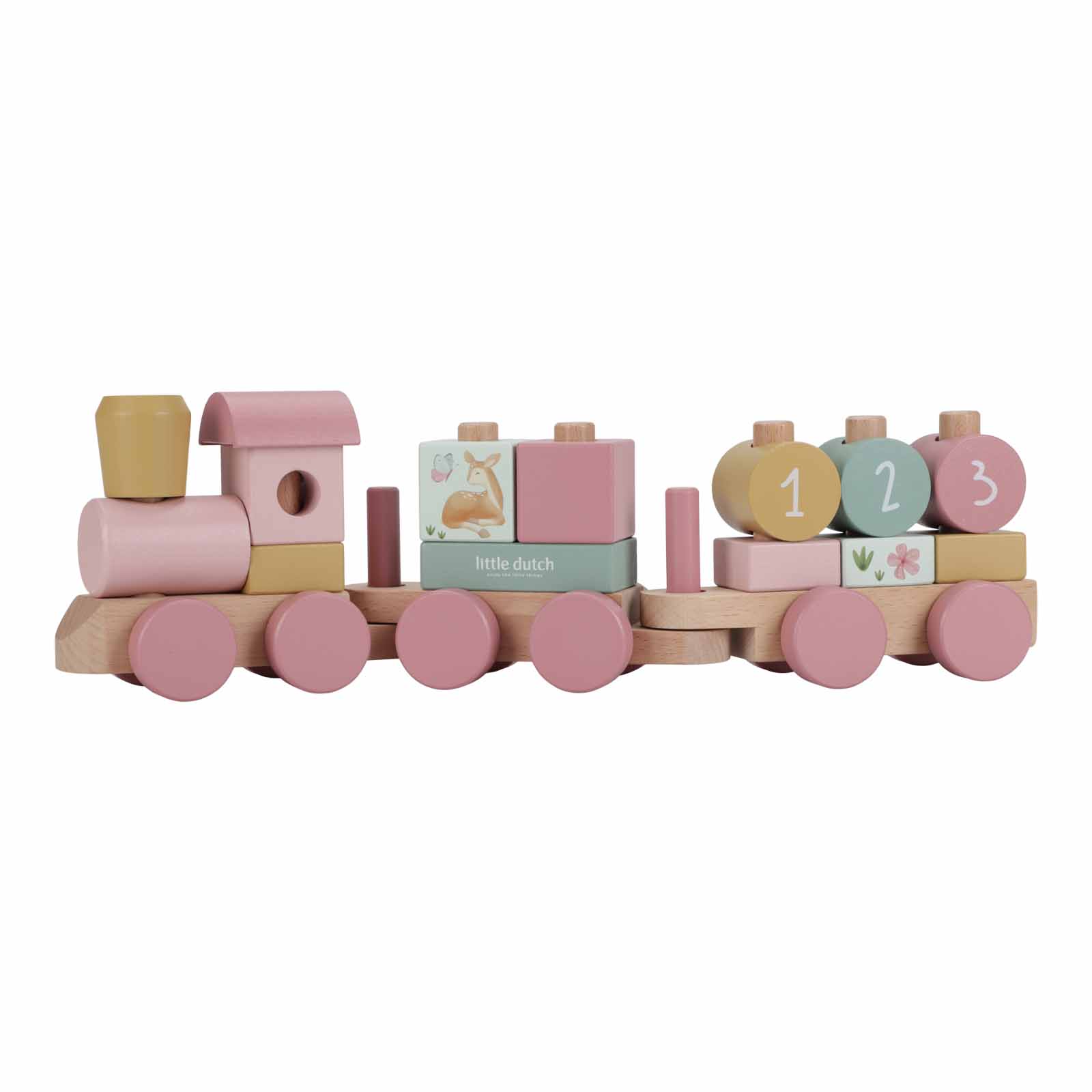 Little Dutch Steckzug Eisenbahn Stapelzug Holz-Zug Fairy Garden