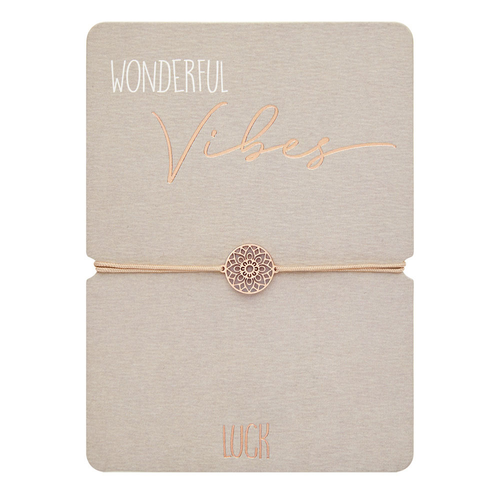 Armband Wonderful Vides Edelstahl rosévergoldet Luck
