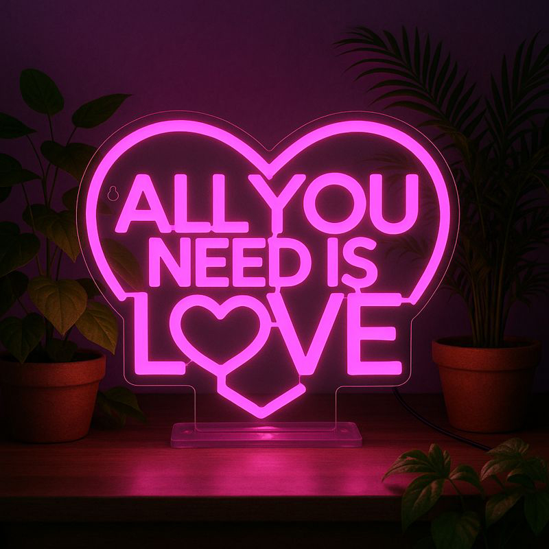 Legami Neon-Effekt LED Lampe It's a sign All you need is love