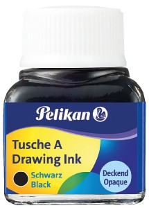 Pelikan Tusche Glas Tintenfass 10 ml Schwarz