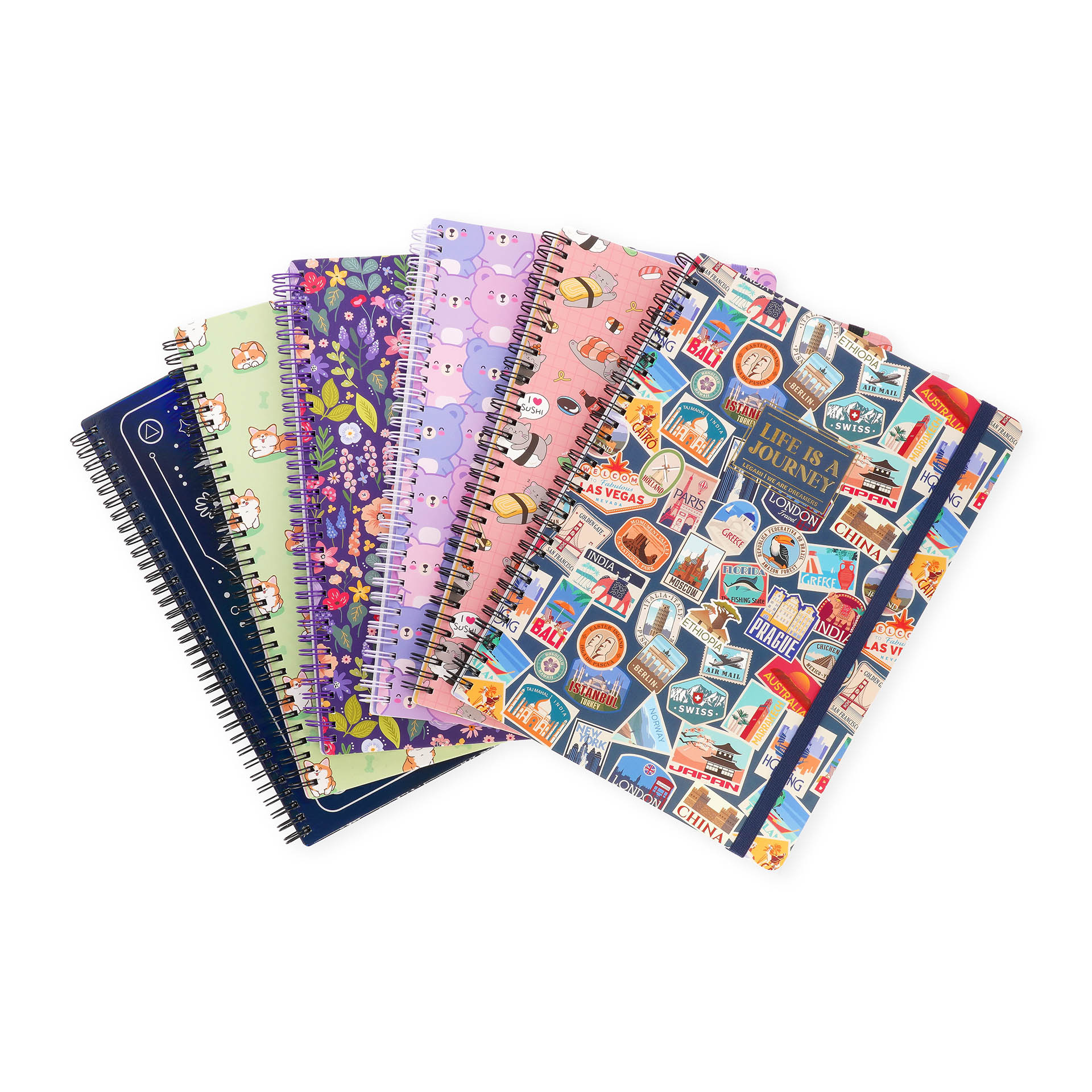 Legami Liniertes Notizbuch Maxi Spiralbindung Din A4 Travel Stickers Legami Liniertes Notizbuch Maxi Spiralbindung Din A4 Travel Stickers