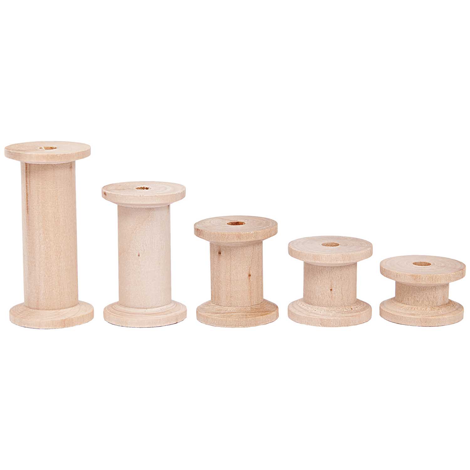 Rico Design Miniatur Holzspulenset 5 teilig