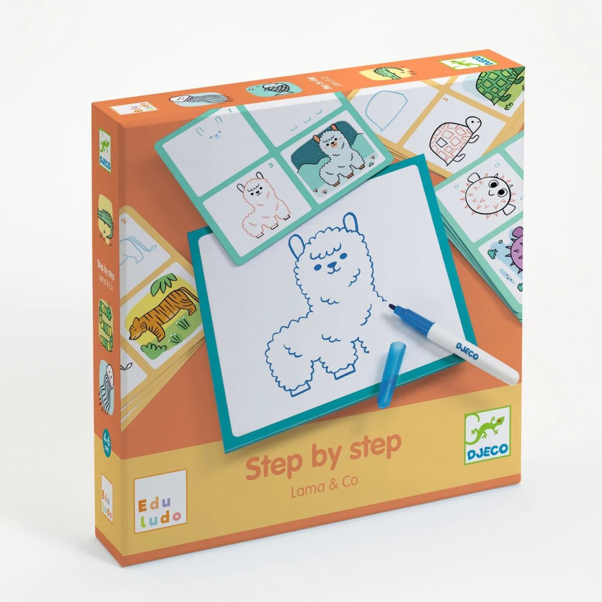 Djeco Lernspiel Step by Step Lama & Co