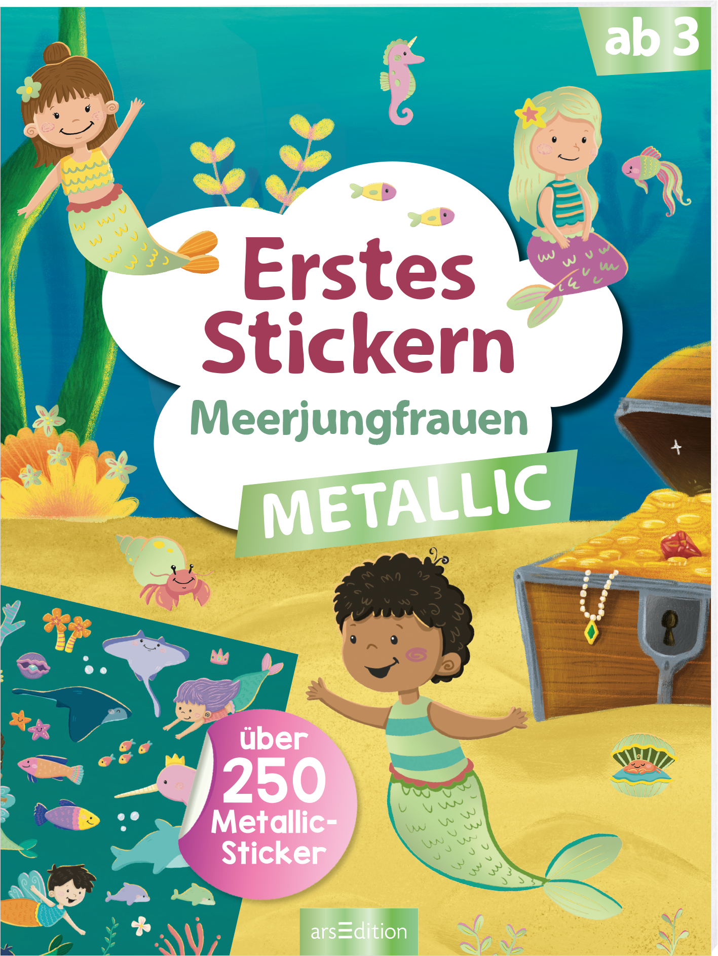 Erstes Stickern Metallic Meerjungfrauen mit über 250 Metallic Sticker