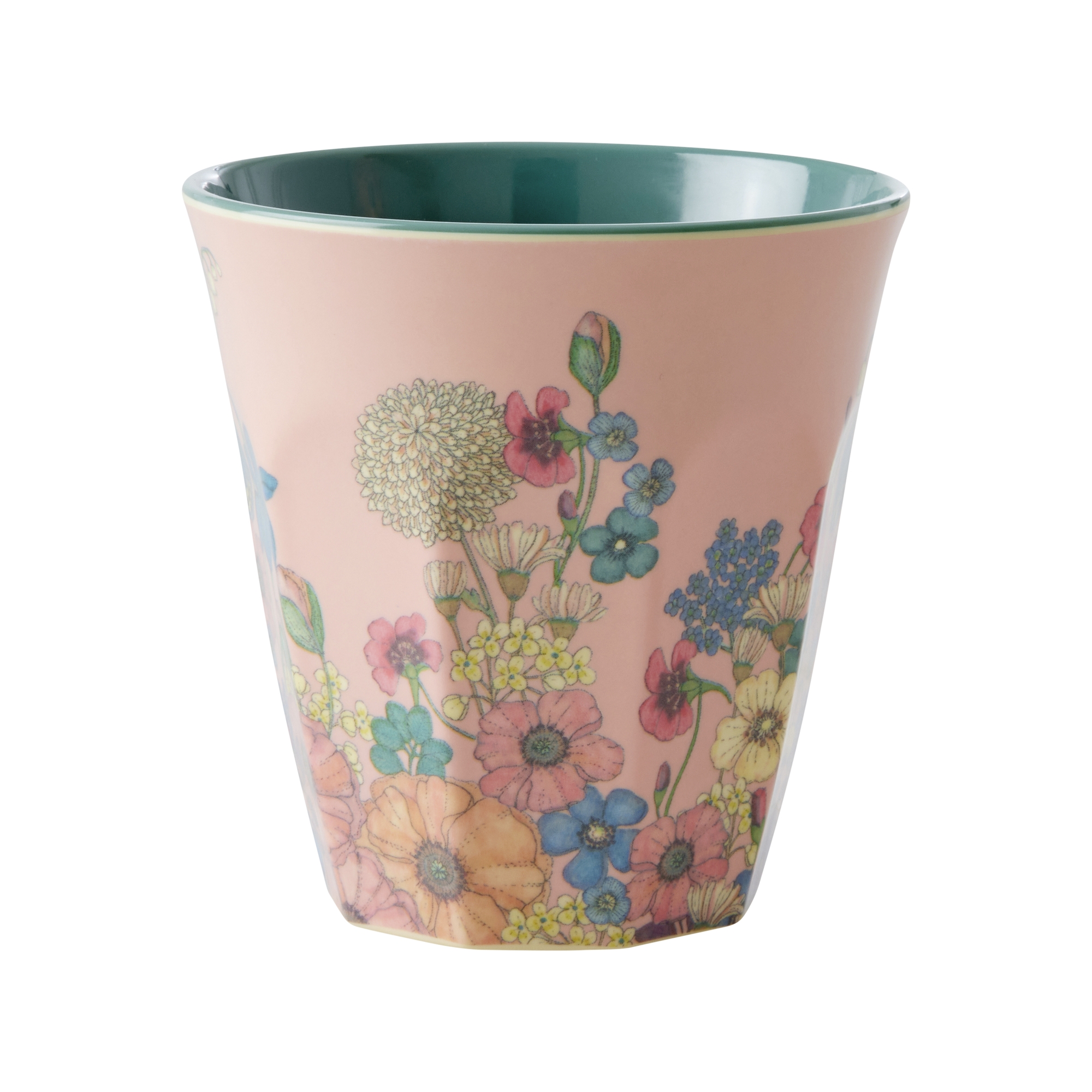 Rice Melaminbecher Flower Collage Print Hellrosa Medium